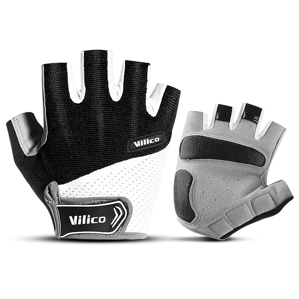 Mountain Biking Gloves Mens - 사이클링 장갑 반 손가락 충격 방지