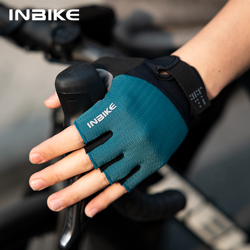 Mountain Biking Gloves Mens - 인바이크 여름용 자전거 장갑 하프핑거 충격흡수