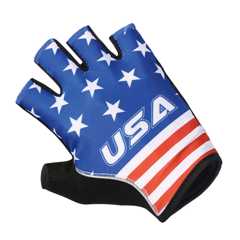 Mountain Biking Gloves Mens - 미국 블루 하프 핑거 사이클링 장갑,
