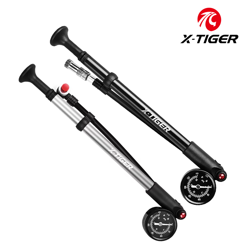 Shock Pump Suspension - 게이지가있는 X-TIGER 300psi 자전거 공기 펌프